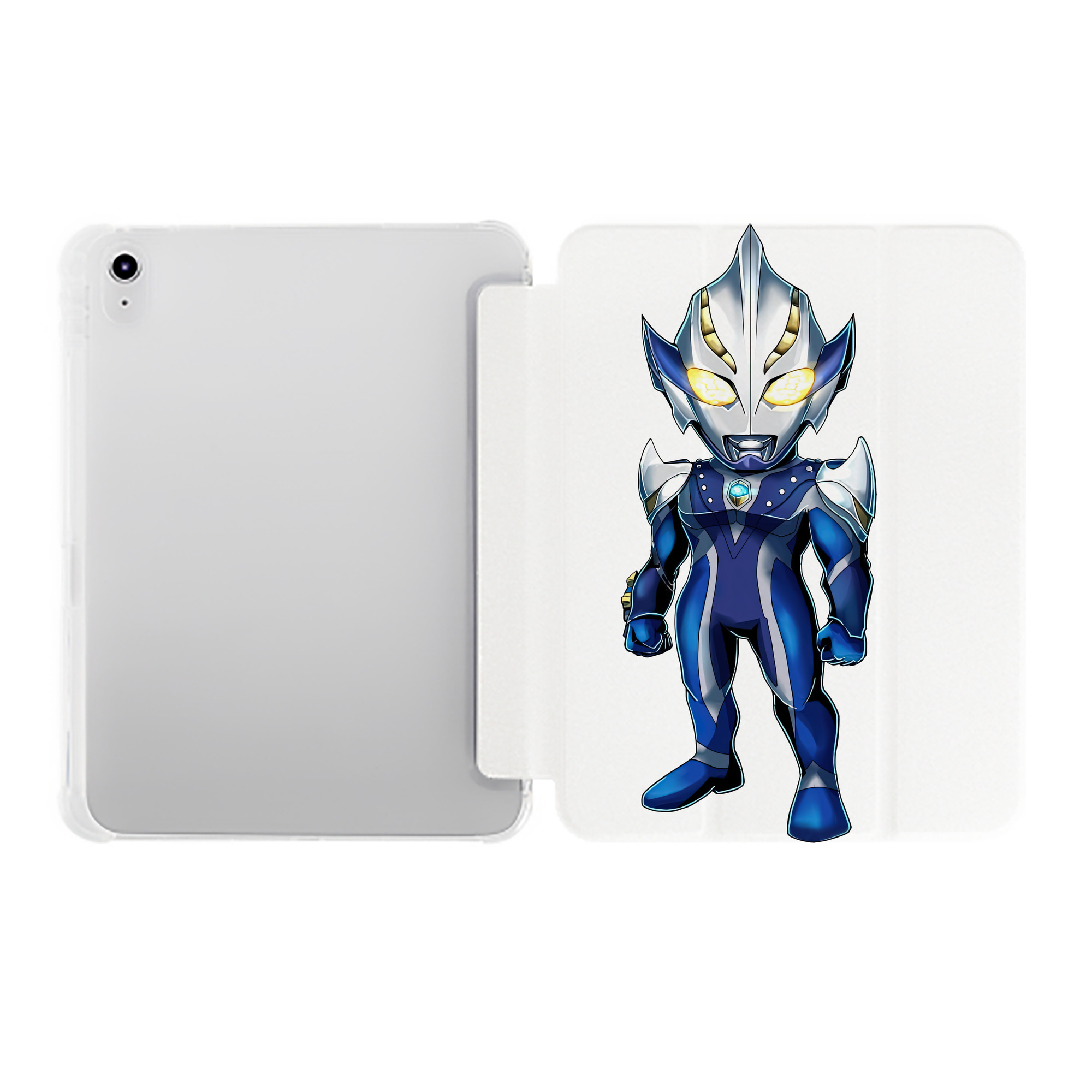 （画像用） ウルトラマン Ultraman IPad ケース ペン収納付き 三つ折りスタンド PUレザー×シリコン 対応機種9.5/10.5/10.9インチ